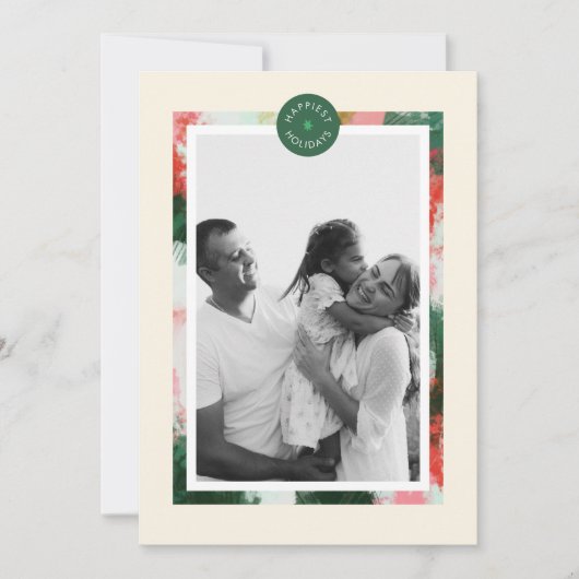 Abstracte Cheer Lijst Kerstvakantie Foto Kaart (Voorkant)