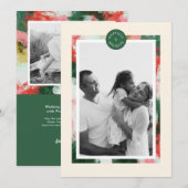 Abstracte Cheer Lijst Kerstvakantie Foto Kaart (Voorkant / Achterkant)