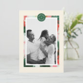 Abstracte Cheer Lijst Kerstvakantie Foto Kaart (Staand voorkant)