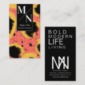 Abstracte Cheetah Art Illustratie Visitekaartje (Voorkant / Achterkant)