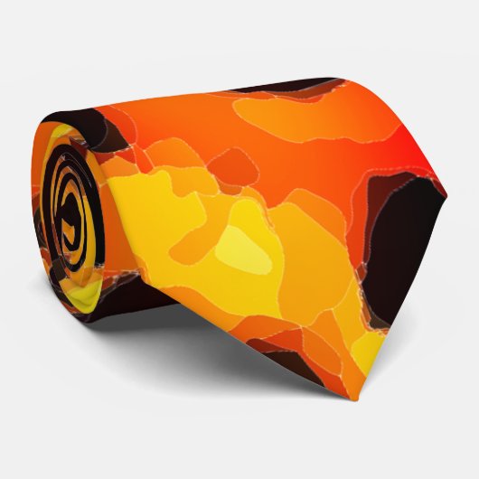 Abstracte Cheetah Print Tendy Stropdas (Opgerold)