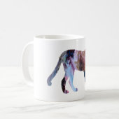 Abstracte Cheetah Silhouette Koffiemok (Voorkant links)