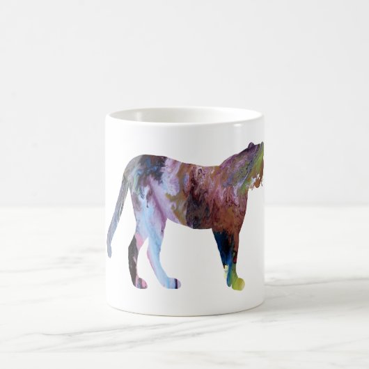 Abstracte Cheetah Silhouette Koffiemok (Center)