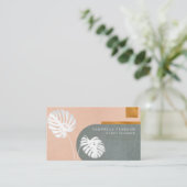 Abstracte chemicaliën | Tropisch lef Modern Visitekaartje (Staand voorkant)