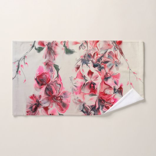 Abstracte Cherry Blossom Hand Towel Handdoek (Handdoek)