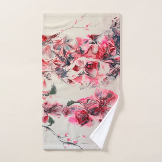 Abstracte Cherry Blossom Hand Towel Handdoek (Handdoek)