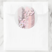Abstracte Cherry Blossom Ronde Sticker (Tas)