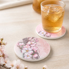 Abstracte Cherry Blossom Sandstone Onderzetter