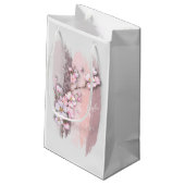 Abstracte Cherry Blossom Small Gift Bag Klein Cadeauzakje (Achterkant Gekanteld)