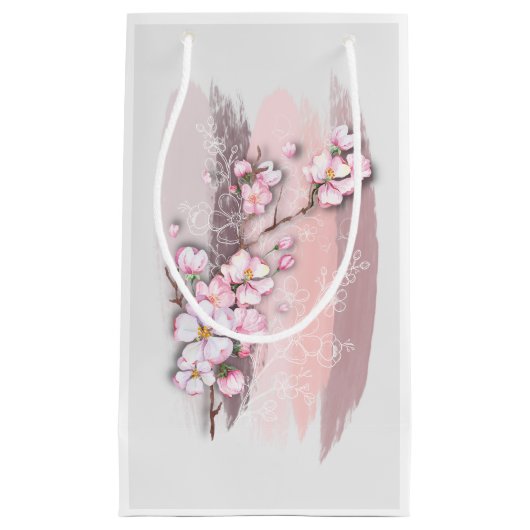 Abstracte Cherry Blossom Small Gift Bag Klein Cadeauzakje (Voorkant)