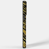 Abstracte Chevron Gold en zwarte persoonlijke naam Case-Mate iPhone Case (Achterkant / Rechts)
