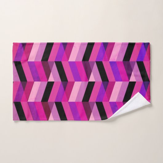 Abstracte chevron/visgraat | Paars & Violet Bad Handdoek (Handdoek)