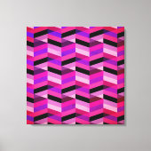 Abstracte chevron/visgraat | Paars & Violet Canvas Afdruk (Voorkant)
