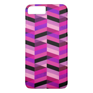 Abstracte chevron/visgraat   Paars & Violet iPhone 8/7 Plus Hoesje