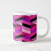 Abstracte chevron/visgraat | Paars & Violet Grote Koffiekop (Rechts)