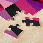 Abstracte chevron/visgraat | Paars & Violet Legpuzzel (Zijkant)