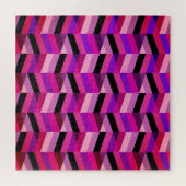 Abstracte chevron/visgraat | Paars & Violet Legpuzzel (Horizontaal)