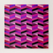 Abstracte chevron/visgraat | Paars & Violet Legpuzzel (Verticaal)