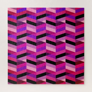 Abstracte chevron/visgraat   Paars & Violet Legpuzzel