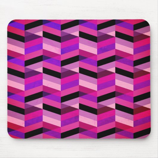 Abstracte chevron/visgraat | Paars & Violet Muismat (Voorkant)