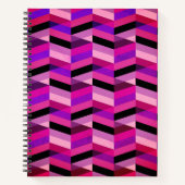 Abstracte chevron/visgraat | Paars & Violet Notitieboek (Voorkant)