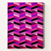 Abstracte chevron/visgraat | Paars & Violet Notitieboek (Achterkant)