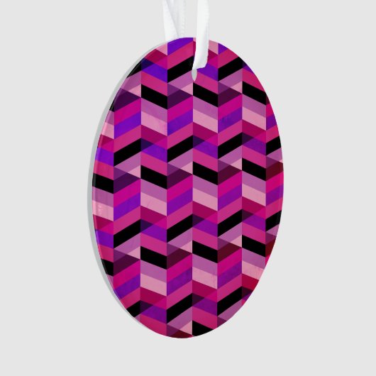 Abstracte chevron/visgraat | Paars & Violet Ornament (voorkant)