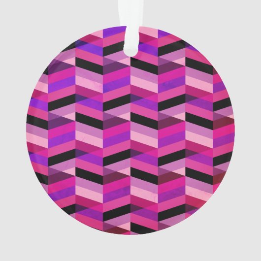 Abstracte chevron/visgraat | Paars & Violet Ornament (achterkant)