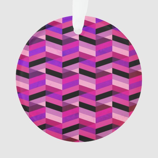 Abstracte chevron/visgraat | Paars & Violet Ornament (voorkant)