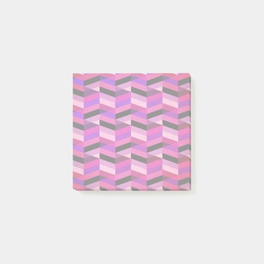 Abstracte chevron/visgraat | Paars & Violet Post-it® Notes (Voorkant)