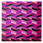 Abstracte chevron/visgraat | Paars & Violet Tegeltje (Voorkant)