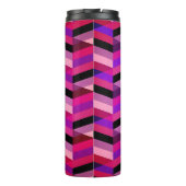 Abstracte chevron/visgraat | Paars & Violet Thermosbeker (Achterkant)