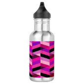 Abstracte chevron/visgraat | Paars & Violet Waterfles (Rechts)