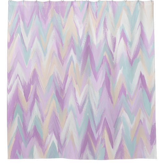 Abstracte Chevrons Douchegordijn (Voorkant)