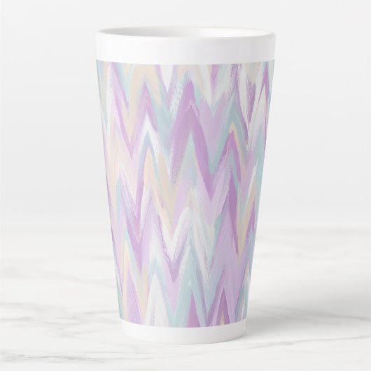 Abstracte Chevrons Latte Mok (Voorkant)