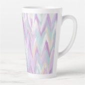 Abstracte Chevrons Latte Mok (Rechts)