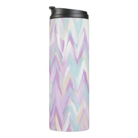 Abstracte Chevrons Thermosbeker (Geroteerd rechts)