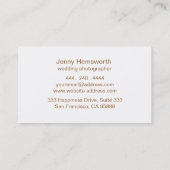 Abstracte Chic Faux Gold-minimalistische Waterverf Visitekaartje (Achterkant)