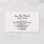 *~* Abstracte Chic Girly Feminine Exciting Glitter Visitekaartje (Achterkant)