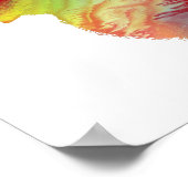 Abstracte Chick Silhouette Poster (Hoek)