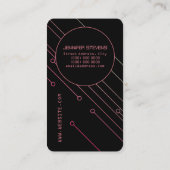 Abstracte chippatrooncyberstijl visitekaartje (Achterkant)