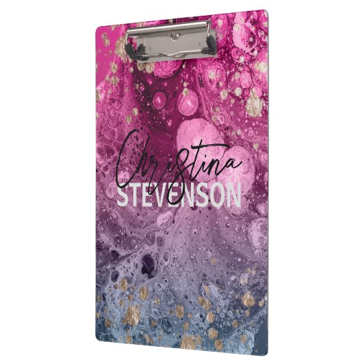 Abstracte chique luxe moderne glam marmeren verf klembord (Links)