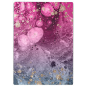 Abstracte chique luxe moderne glam marmeren verf klembord (Achterkant)