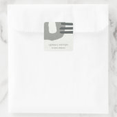 ABSTRACTE CHISCHE KERAMISCHE TEXTUUR VAN GEMOEDRUK VIERKANTE STICKER (Tas)