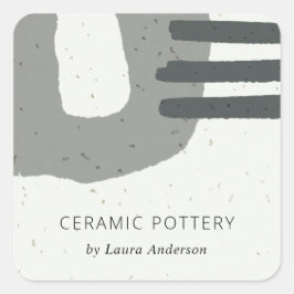 ABSTRACTE CHISCHE KERAMISCHE TEXTUUR VAN GEMOEDRUK VIERKANTE STICKER