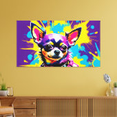 ABSTRACTE CHIUAHUA POPART CANVAS AFDRUK (Insitu (Woonkamer))