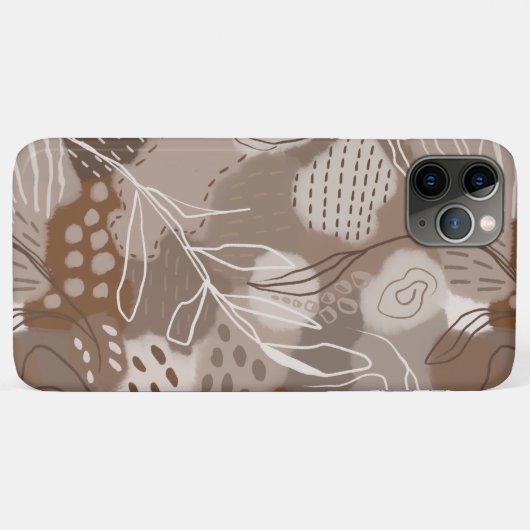 Abstracte chocolade bruine collage vormen Case-Mate iPhone case (Achterkant (horizontaal))