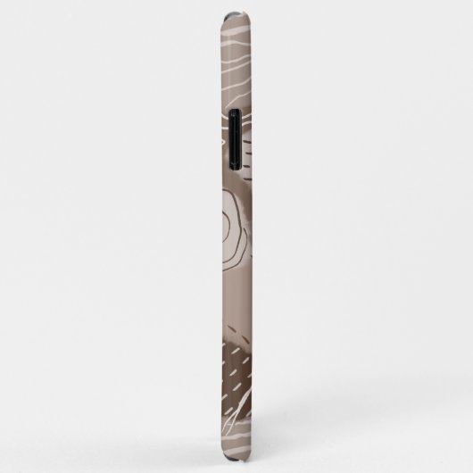 Abstracte chocolade bruine collage vormen Case-Mate iPhone case (Achterkant/rechts)