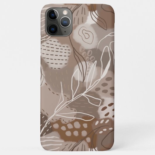 Abstracte chocolade bruine collage vormen Case-Mate iPhone case (Achterkant)