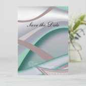 Abstracte chocolademunt save the date (Staand voorkant)